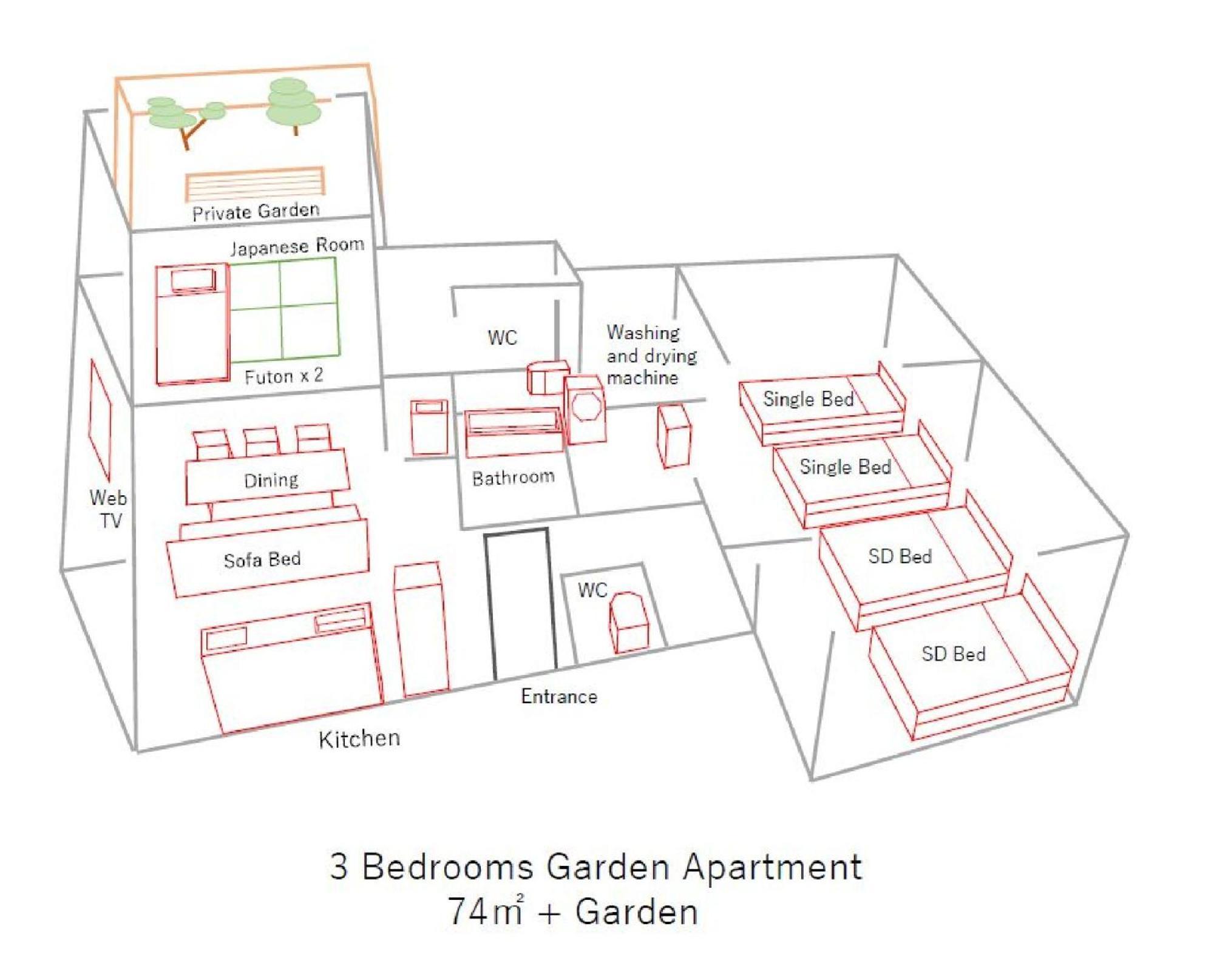 Klasso Tokyo Sumiyoshi Apartments Стая снимка